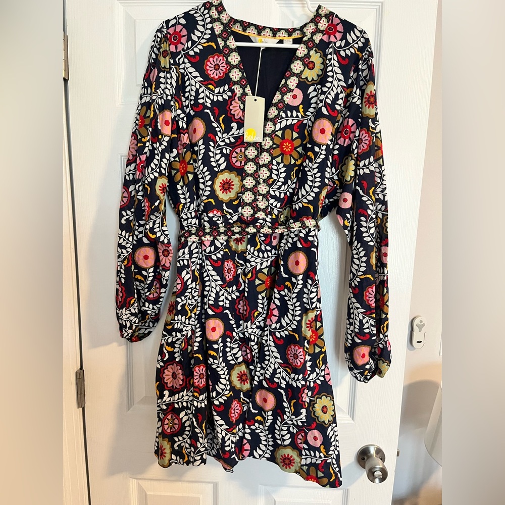 NWT Boden Notch Neck Cotton Dress